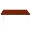 vidaXL Auvent manuel rétractable 400 cm Orange et marron