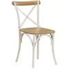 vidaXL Chaises à dossier croisé lot de 4 blanc bois de manguier massif