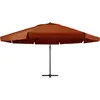 vidaXL Vidaxl Parasol D'extérieur Avec M?T En Aluminium 600 Cm Terre Cuite