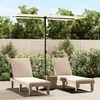 vidaXL Parasol de jardin avec mât en aluminium 180x110 cm blanc sable