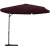 vidaXL Parasol d'extérieur avec mât en acier 300 cm Rouge bordeaux