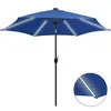vidaXL Parasol avec LED et mât en aluminium 300 cm Bleu azuré