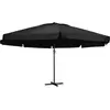 Vidaxl - Parasol d'extérieur avec mât en aluminium 500 cm noir Black