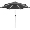 vidaXL Parasol avec LED et mât en aluminium 300 cm Anthracite