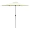 vidaXL Parasol d'extérieur et mât en aluminium 270x246 cm Blanc sable