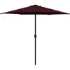 vidaXL Parasol d'extérieur et mât en aluminium 270x246 cm Bordeaux