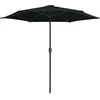 vidaXL Parasol d'extérieur et mât en aluminium 270x246 cm Noir