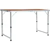 vidaXL Table pliable de camping Aluminium 120x60 cm