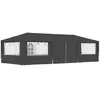 vidaXL Tente de réception et parois latérales 4x9 m Anthracite 90 g/m²