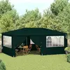 vidaXL Tente de réception avec parois latérales 4x6 m Vert 90 g/m²