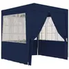 vidaXL Tente de réception avec parois latérales 2,5x2,5 m Bleu 90 g/m²