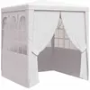 vidaXL Tente de réception avec parois latérales 2,5x2,5m Blanc 90 g/m²