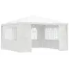 vidaXL Tente de réception avec parois latérales 4x4 m Blanc 90 g/m²
