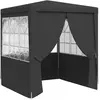 vidaXL Tente de réception et parois latérales 2x2 m Anthracite 90 g/m²