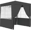 vidaXL Tente de réception avec parois 2,5x2,5 m Anthracite 90 g/m²