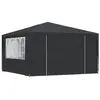 vidaXL Tente de réception et parois latérales 4x4 m Anthracite 90 g/m²