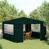 vidaXL Tente de réception et parois latérales 4x4 m Vert 90 g/m²