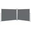 vidaXL Auvent latéral rétractable Anthracite 100 x 1000 cm