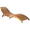 vidaXL Chaise longue Bois d'acacia solide Marron