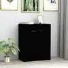 vidaXL Dynamic24 Commode avec 2 Portes en Panneau de Particules Noir 60 x 30 x 75 cm