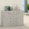 vidaXL Vidaxl Buffet Gris Béton 88x30x65 Cm Bois D'ingénierie