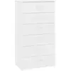 vidaXL Buffet avec 6 tiroirs Blanc 50x34x96 cm Bois d'ingénierie