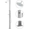 vidaXL Douche d'extérieur Acier inoxydable Droit