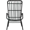 vidaXL Chaise de jardin Résine tressée Noir