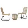 vidaXL Ensemble de bistro 3 pcs Résine tressée Chêne