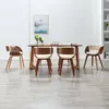 vidaXL Chaises de salle à manger 6 pcs Crème Bois courbé et similicuir