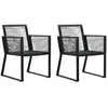 vidaXL Chaises de jardin 2 pcs Noir Rotin PVC