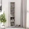 vidaXL Bibliothèque à 5 niveaux Gris béton 40x24x175 cm Aggloméré