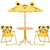 vidaXL Jeu de bistro avec parasol pour enfants 3 pcs Jaune