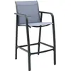 vidaXL Chaises de bar de jardin 4 pcs Gris Txtilène