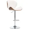 vidaXL Tabouret de bar Blanc Similicuir