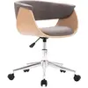 Chaise pivotante de salle à manger Taupe Bois courbé et tissu Vidaxl Taupe