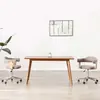 vidaXL Chaise pivotante de salle à manger Taupe Bois courbé et tissu