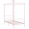 vidaXL Cadre de lit à baldaquin Rose Métal 90 x 200 cm