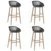 Vidaxl - Chaises de bar lot de 4 gris Gris et marron