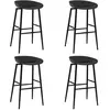 vidaXL Chaises de bar lot de 4 noir