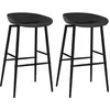 vidaXL Chaises de bar lot de 2 noir