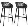 vidaXL Chaises de bar lot de 2 noir