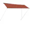 vidaXL Auvent rétractable 400x150 cm Orange et marron