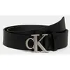calvin klein jeans Ceinture en cuir monogramme métallique