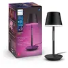 Lampe de table led noire portable et rechargeable Philips hue go - 40459500