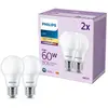 Philips LEDclassic Pack de 2 ampoules A60 E27, 2700 K, 8 W, 8719514452428, A60