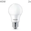 Philips LED Pack de 2 ampoules A60 E27, 2700 K, 4,9 W, 8719514459472, A60