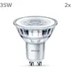 Philips, pack de 2 ampoules LED GU10, 35W, blanc chaud non dimmable