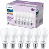 Philips LED Pack de 6 ampoules A65 E27, 2700 K, 13 W, 8719514451414, A65