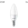 Philips LEDclassic Pack de 3 ampoules B35 E14, 2700 K, 2,8 W, 8719514460034, B35